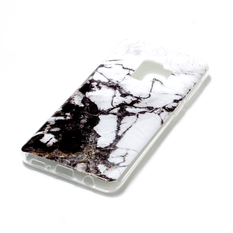 IMD Patterned TPU Cell Phone Cover for Samsung Galaxy S9 SM-G960 - Grey Marble-2