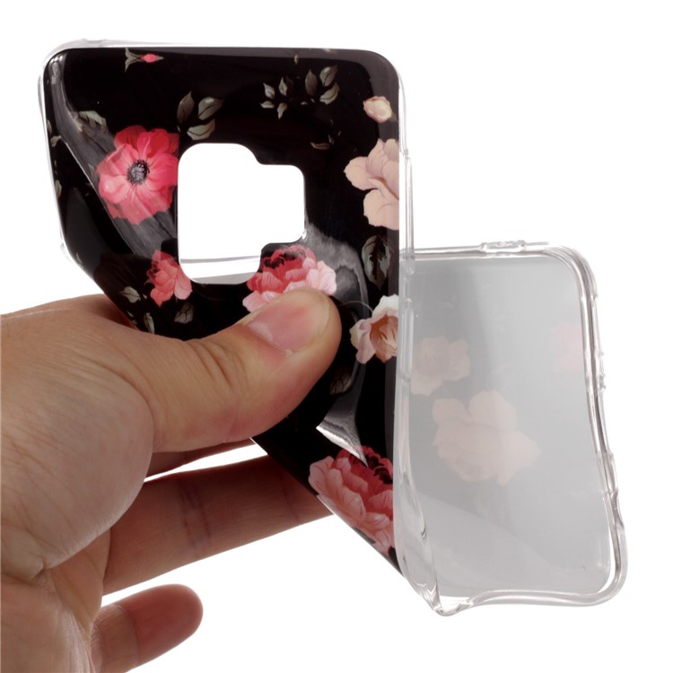 IMD Patterned TPU Cell Phone Shell for Samsung Galaxy S9 SM-G960 - Pretty Blossom-4