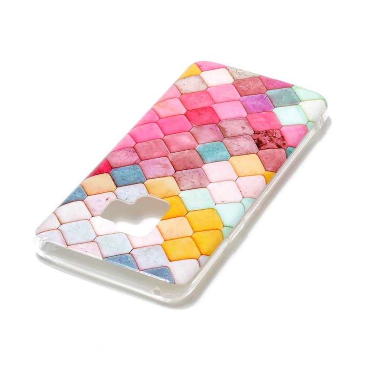 IMD Patterned TPU Gel Protction Shell for Samsung Galaxy S9 SM-G960 - Colorful Cube-3