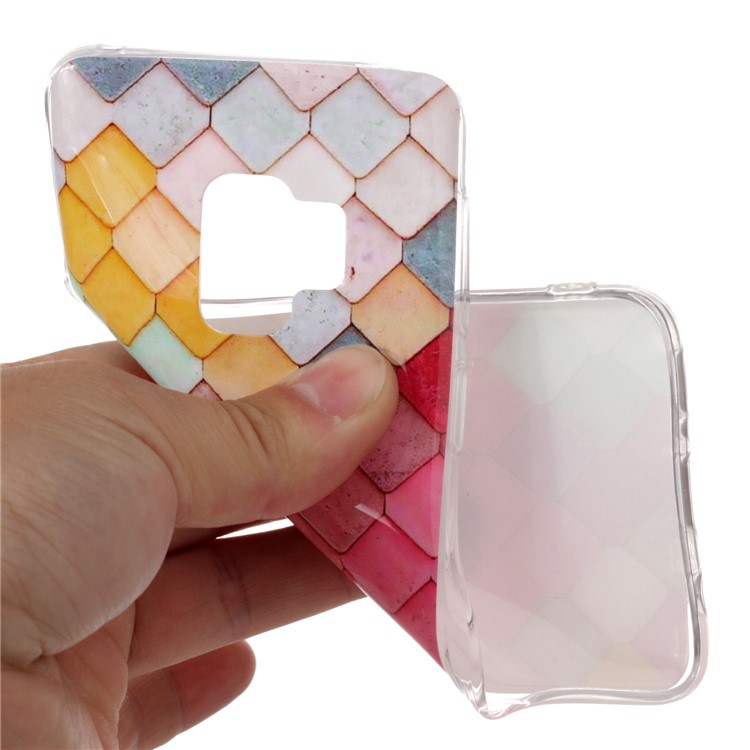 IMD Patterned TPU Gel Protction Shell for Samsung Galaxy S9 SM-G960 - Colorful Cube-4