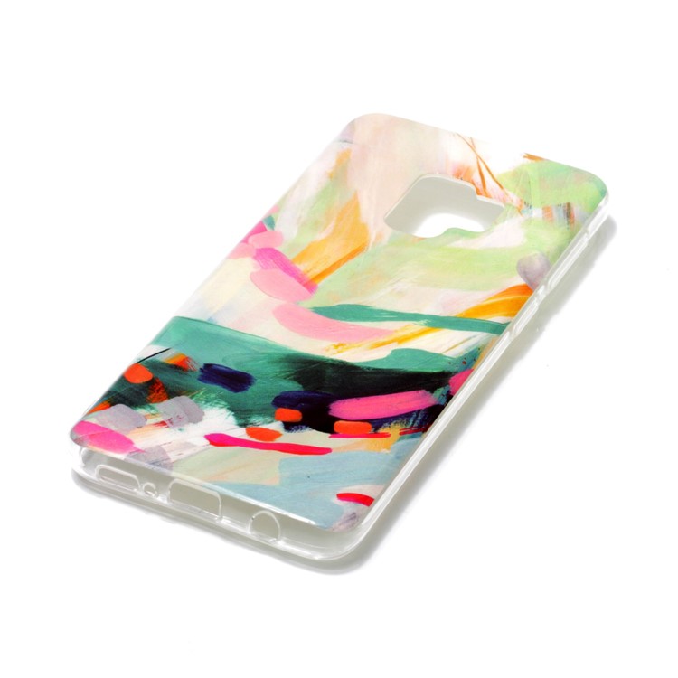 IMD Patterned TPU Phone Accessory Cover for Samsung Galaxy S9 SM-G960 - Colorful Doodle-2