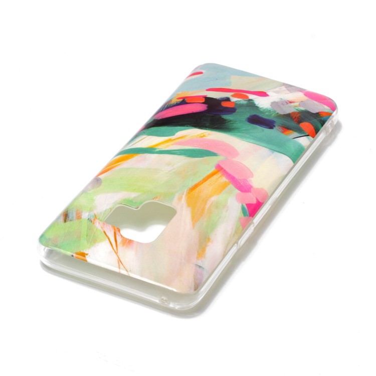 IMD Patterned TPU Phone Accessory Cover for Samsung Galaxy S9 SM-G960 - Colorful Doodle-3