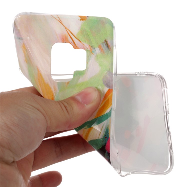 IMD Patterned TPU Phone Accessory Cover for Samsung Galaxy S9 SM-G960 - Colorful Doodle-4