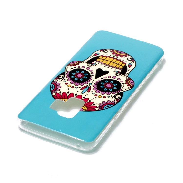 IMD Patterned TPU Casing Cover for Samsung Galaxy S9 SM-G960 - Sugar Skull-3
