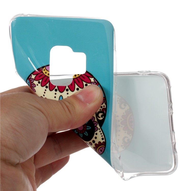 IMD Patterned TPU Casing Cover for Samsung Galaxy S9 SM-G960 - Sugar Skull-4