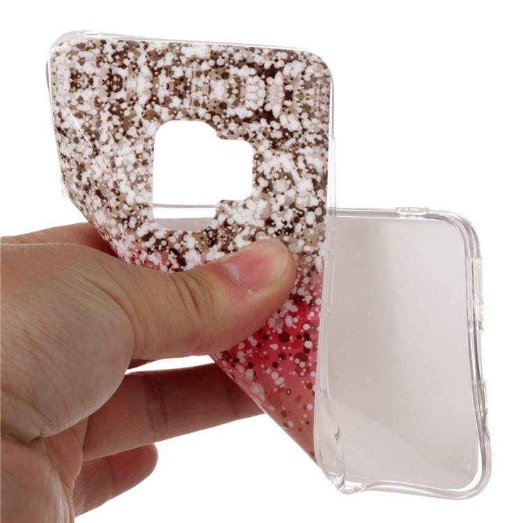 IMD Patterned TPU Phone Back Cover for Samsung Galaxy S9 SM-G960 - Glitter Pattern-4