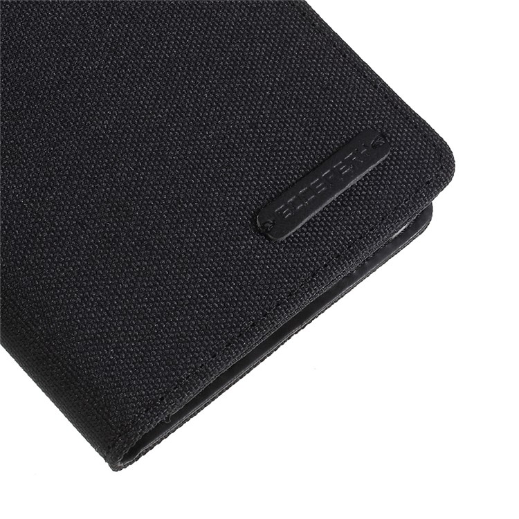 MERCURY GOOSPERY Canvas Diary Leather Wallet Case for Samsung Galaxy S8 Plus SM-G955 - Black-8