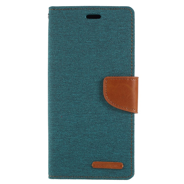 MERCURY GOOSPERY Canvas Diary PU Leather Protection Mobile Phone Cover for Samsung Galaxy S8 Plus SM-G955 - Green-1