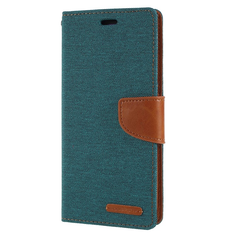 MERCURY GOOSPERY Canvas Diary PU Leather Protection Mobile Phone Cover for Samsung Galaxy S8 Plus SM-G955 - Green-2