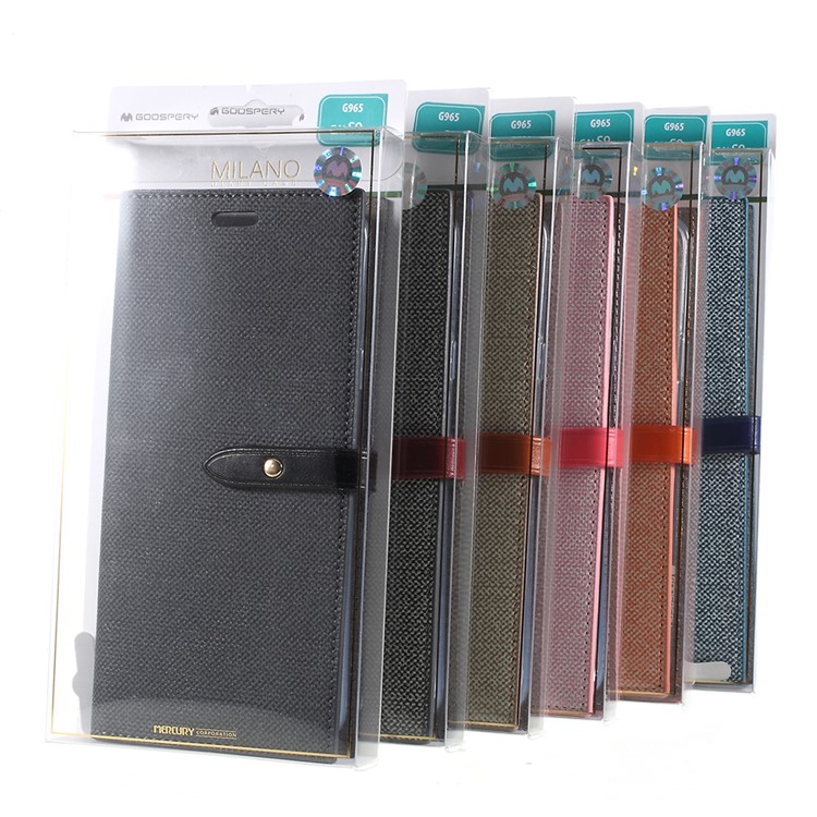 MERCURY GOOSPERY Milano Diary Leather Wallet Stand Case for Samsung Galaxy S9+ G965 - Black-10
