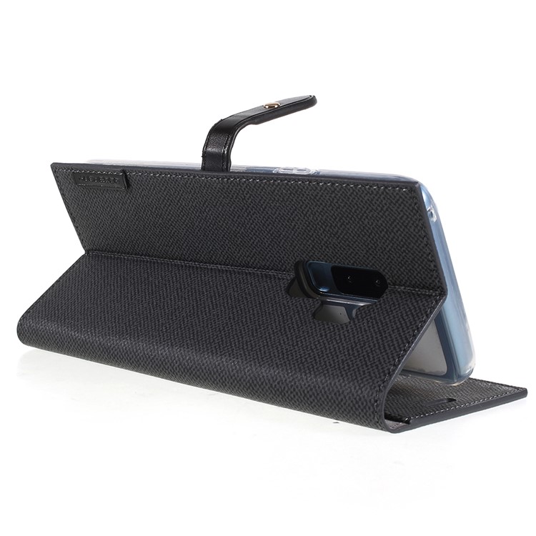 MERCURY GOOSPERY Milano Diary Leather Wallet Stand Case for Samsung Galaxy S9+ G965 - Black-5