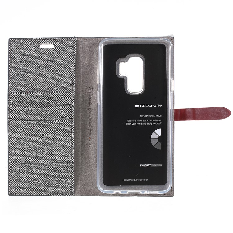 MERCURY GOOSPERY Milano Diary Leather Wallet Stand Cover for Samsung Galaxy S9+ G965 - Grey-7