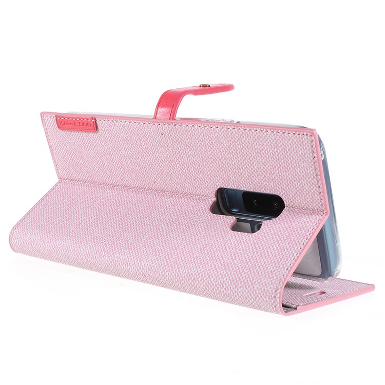 MERCURY GOOSPERY Milano Diary Leather Wallet Phone Shell for Samsung Galaxy S9+ G965 - Pink-5
