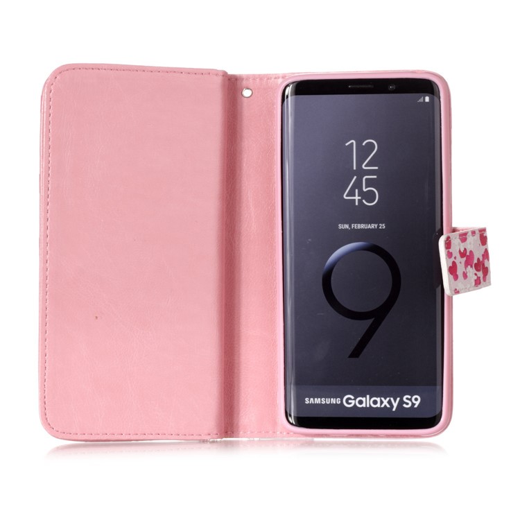 Patterned Multiple Slots Stand Leather Mobile Case for Samsung Galaxy S9 G960 - Blooming Flowers-5