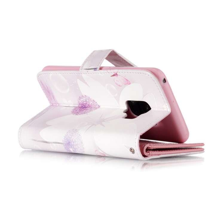 Pattern Printing Wallet Stand Leather Mobile Cover for Samsung Galaxy S9 G960 - Dandelion-3