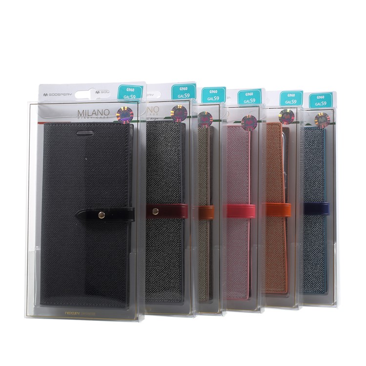 MERCURY GOOSPERY Milano Diary Leather Case Wallet for Samsung Galaxy S9 SM-G960 - Black-9