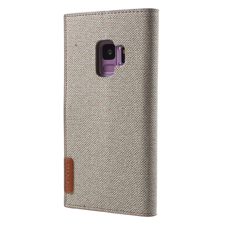 MERCURY GOOSPERY Milano Diary Leather Shell Wallet for Samsung Galaxy S9 SM-G960 - Khaki-3