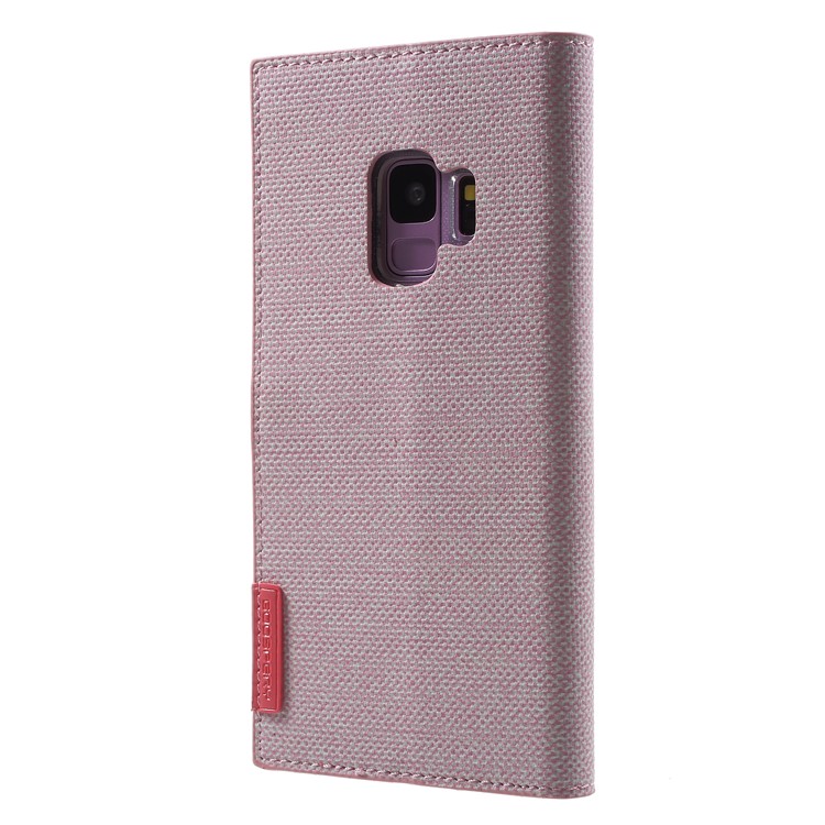 MERCURY GOOSPERY Milano Diary Leather Casing Wallet for Samsung Galaxy S9 SM-G960 - Pink-3