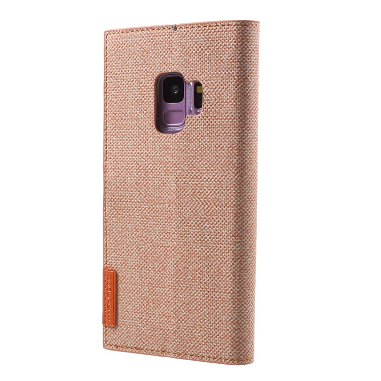 MERCURY GOOSPERY Milano Diary Leather Mobile Phone Case Wallet for Samsung Galaxy S9 SM-G960 - Orange-3
