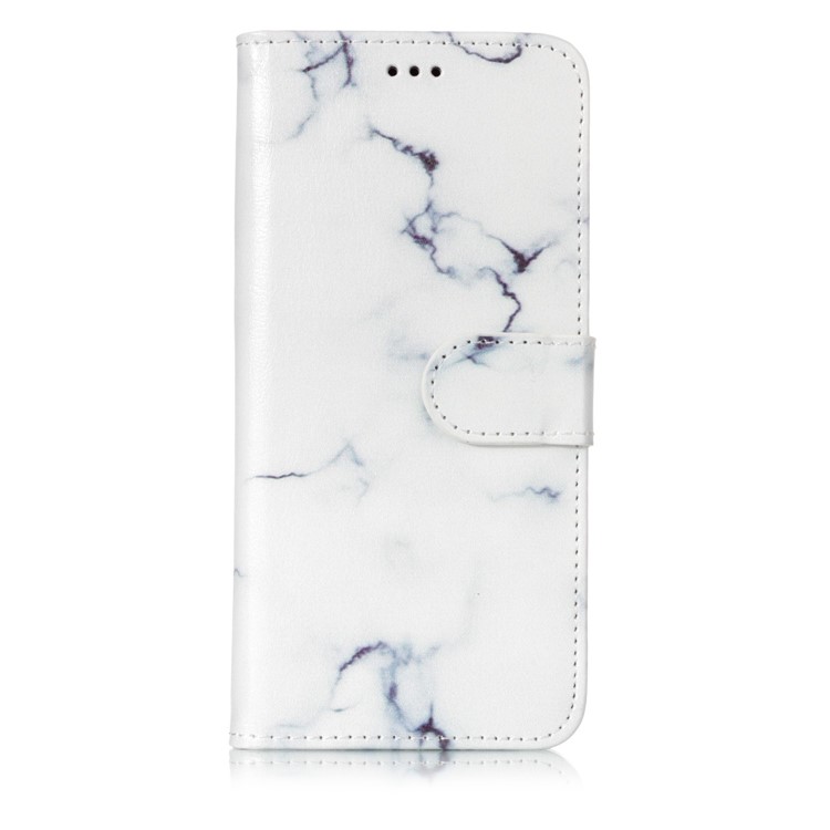 Patterned PU Leather Wallet Mobile Casing for Samsung Galaxy S9 G960 - White Marble-1
