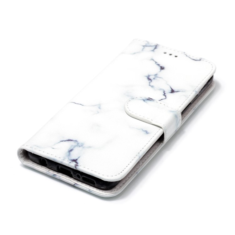 Patterned PU Leather Wallet Mobile Casing for Samsung Galaxy S9 G960 - White Marble-5