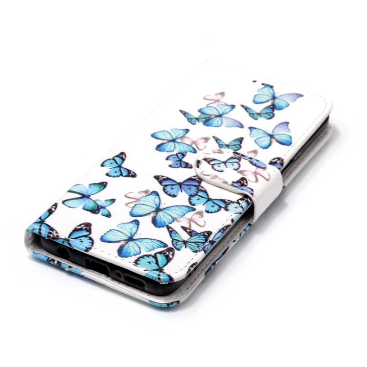 Patterned PU Leather Wallet Stand Cell Phone Cover for Samsung Galaxy S9 G960 - Flying Butterflies-5