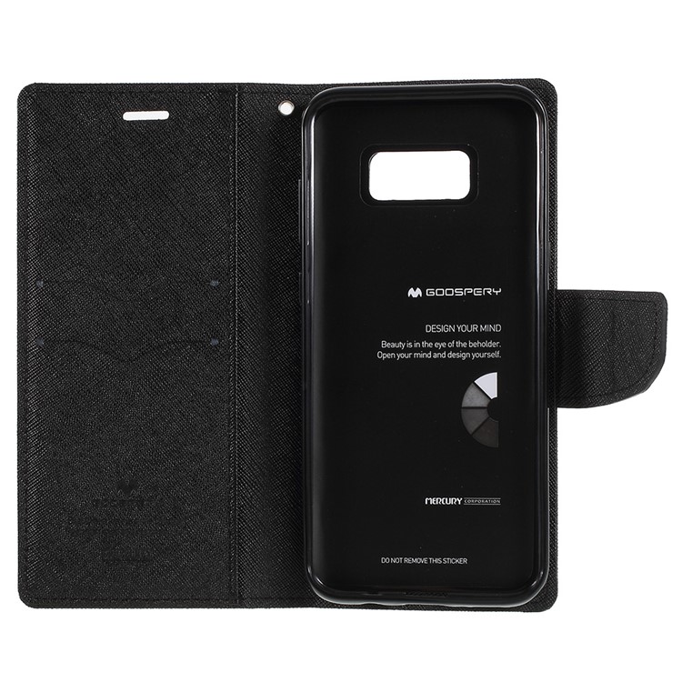 MERCURY GOOSPERY Fancy Flip Leather Wallet Phone Casing for Samsung Galaxy S8 Plus SM-G955 - Black-7
