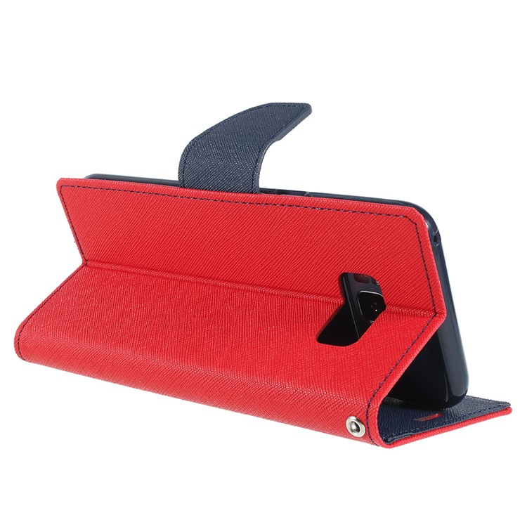 MERCURY GOOSPERY Fancy Flip Leather Wallet Phone Shell for Samsung Galaxy S8 Plus SM-G955 - Red-5