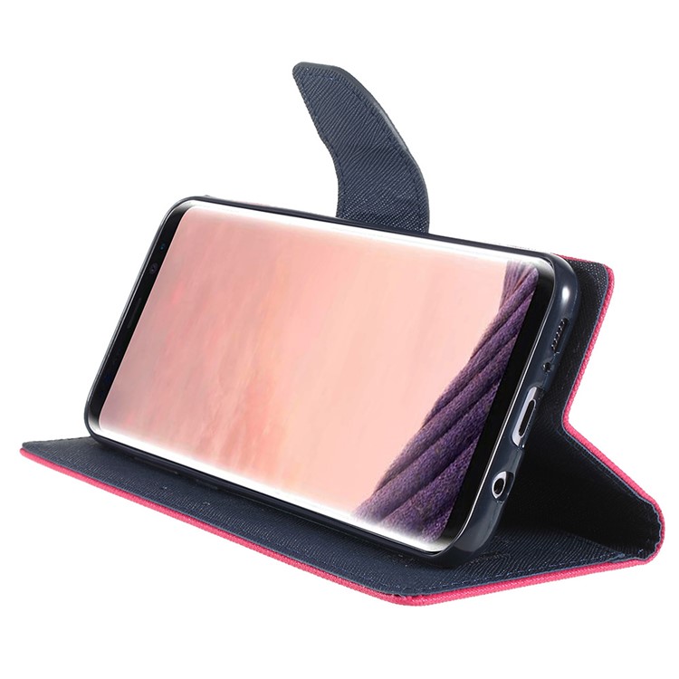 MERCURY GOOSPERY Fancy Flip Leather Wallet Phone Case for Samsung Galaxy S8 Plus SM-G955 - Rose-4