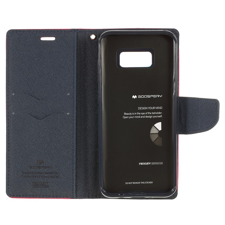 MERCURY GOOSPERY Fancy Flip Leather Wallet Phone Case for Samsung Galaxy S8 Plus SM-G955 - Rose-7