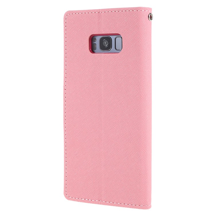 MERCURY GOOSPERY Fancy Flip Leather Wallet Mobile Phone Casing for Samsung Galaxy S8+ SM-G955 - Pink-3