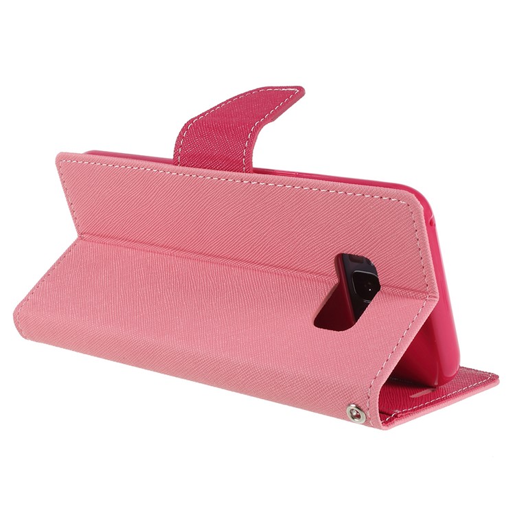 MERCURY GOOSPERY Fancy Flip Leather Wallet Mobile Phone Casing for Samsung Galaxy S8+ SM-G955 - Pink-5