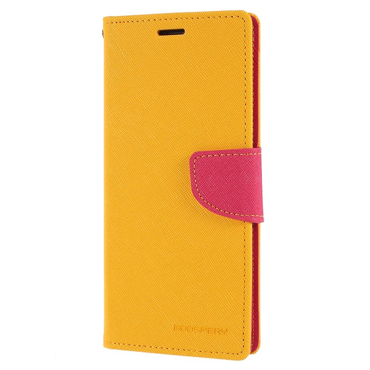 MERCURY GOOSPERY Fancy Flip Leather Wallet Cell Phone Case for Samsung Galaxy S8+ SM-G955 - Yellow-2