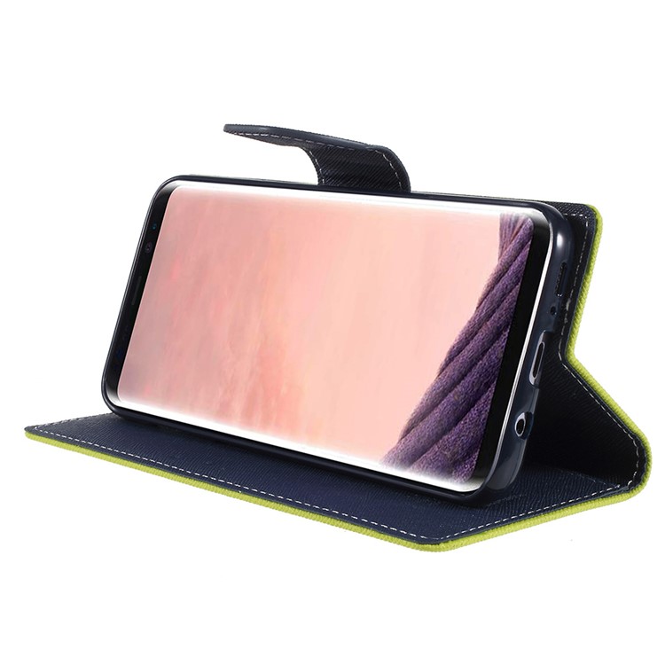MERCURY GOOSPERY Fancy Flip Leather Wallet Protective Casing for Samsung Galaxy S8+ SM-G955 - Green-4
