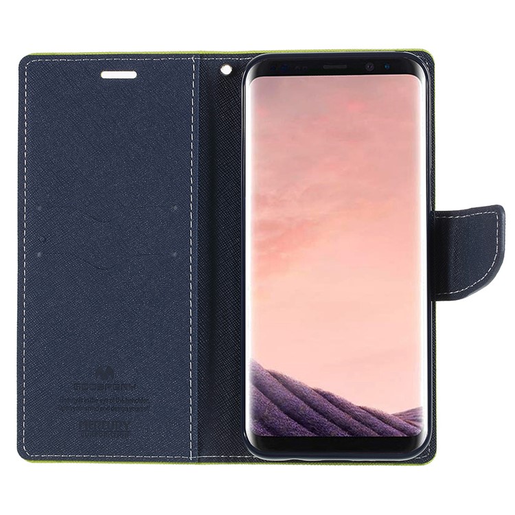 MERCURY GOOSPERY Fancy Flip Leather Wallet Protective Casing for Samsung Galaxy S8+ SM-G955 - Green-6