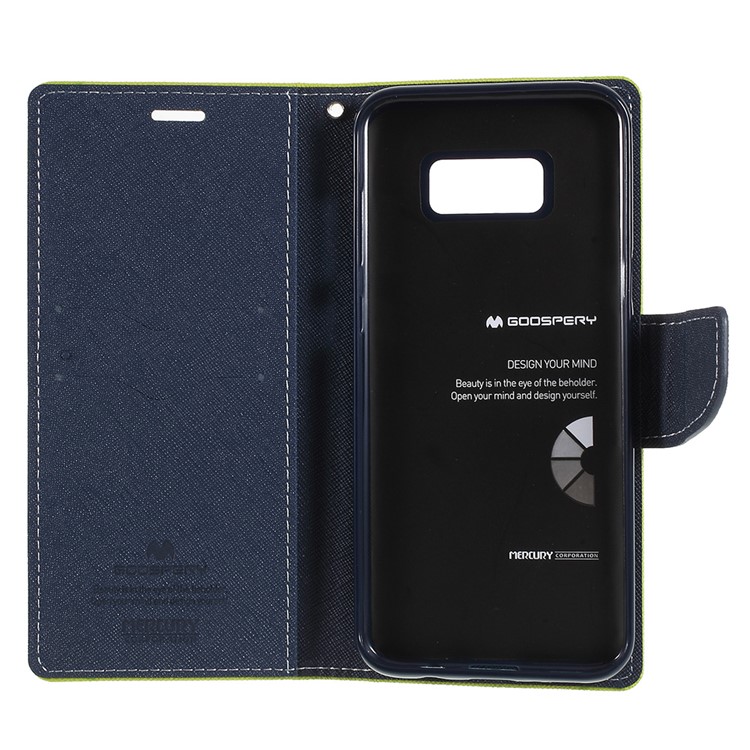 MERCURY GOOSPERY Fancy Flip Leather Wallet Protective Casing for Samsung Galaxy S8+ SM-G955 - Green-7