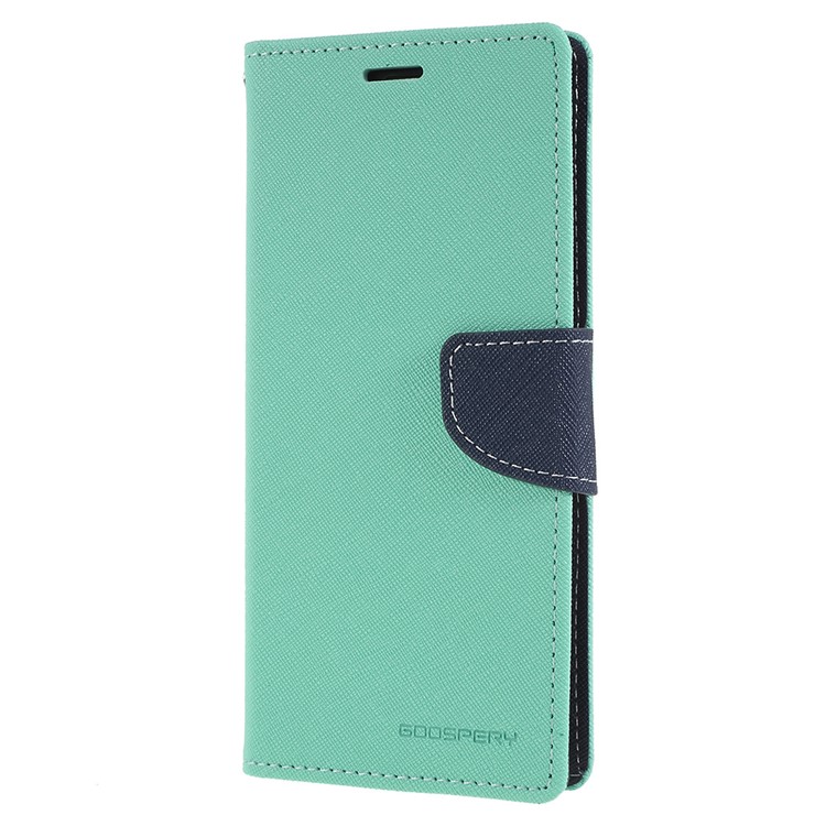 MERCURY GOOSPERY Fancy Flip Leather Wallet Mobile Phone Shell for Samsung Galaxy S8+ SM-G955 - Cyan-2