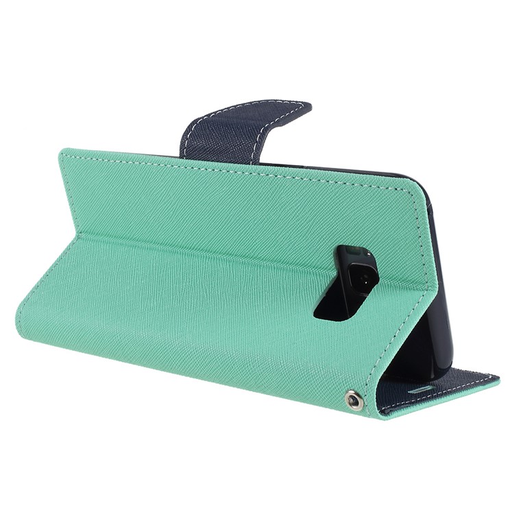 MERCURY GOOSPERY Fancy Flip Leather Wallet Mobile Phone Shell for Samsung Galaxy S8+ SM-G955 - Cyan-5