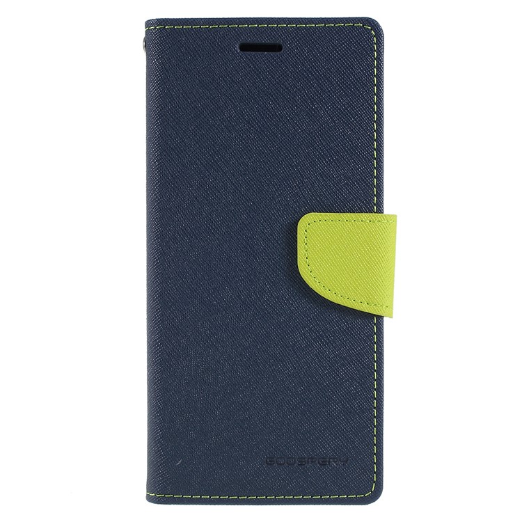 MERCURY GOOSPERY Fancy Flip Leather Wallet Cell Phone Shell for Samsung Galaxy S8+ SM-G955 - Dark Blue-1