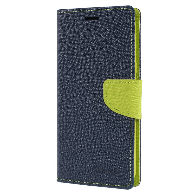 MERCURY GOOSPERY Fancy Flip Leather Wallet Cell Phone Shell for Samsung Galaxy S8+ SM-G955 - Dark Blue-2