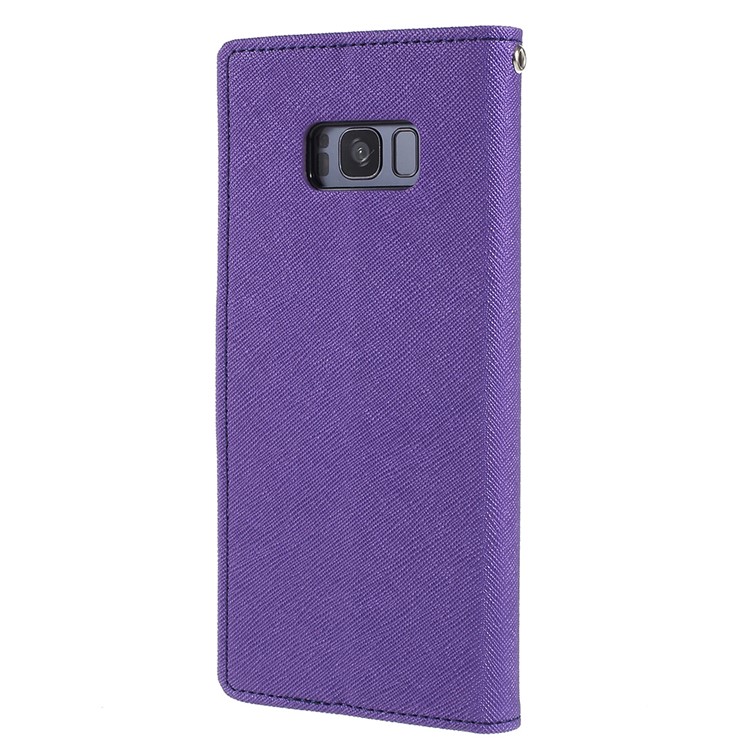 MERCURY GOOSPERY Fancy Flip Leather Wallet Protective Mobile Casing for Samsung Galaxy S8+ SM-G955 - Purple-3
