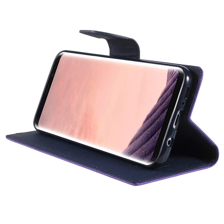 MERCURY GOOSPERY Fancy Flip Leather Wallet Protective Mobile Casing for Samsung Galaxy S8+ SM-G955 - Purple-4