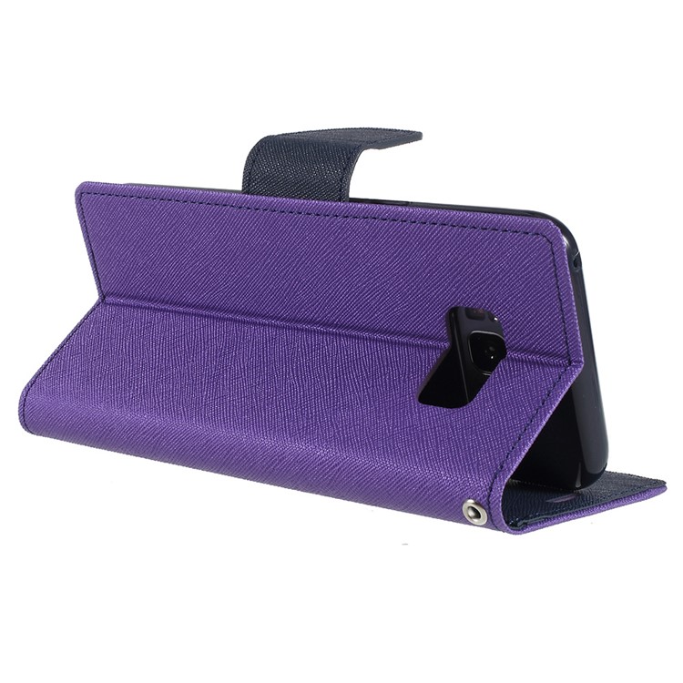 MERCURY GOOSPERY Fancy Flip Leather Wallet Protective Mobile Casing for Samsung Galaxy S8+ SM-G955 - Purple-5