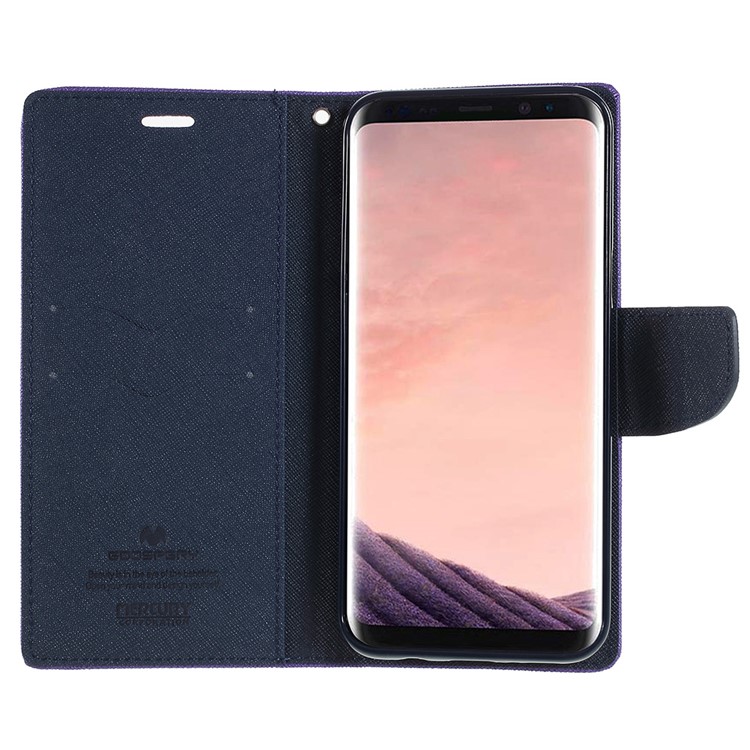 MERCURY GOOSPERY Fancy Flip Leather Wallet Protective Mobile Casing for Samsung Galaxy S8+ SM-G955 - Purple-6