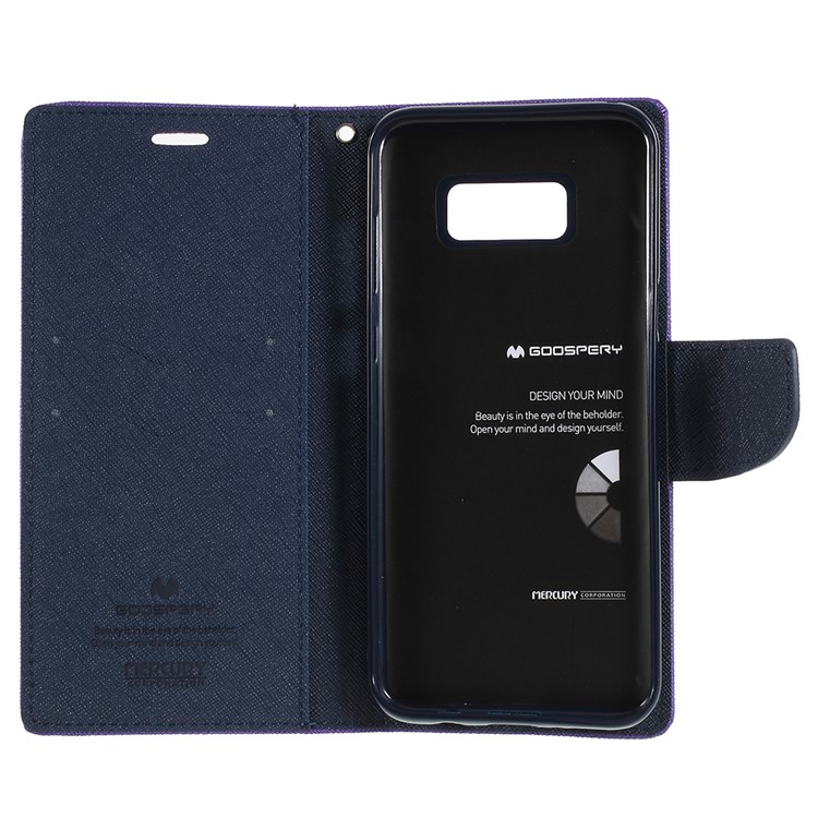 MERCURY GOOSPERY Fancy Flip Leather Wallet Protective Mobile Casing for Samsung Galaxy S8+ SM-G955 - Purple-7