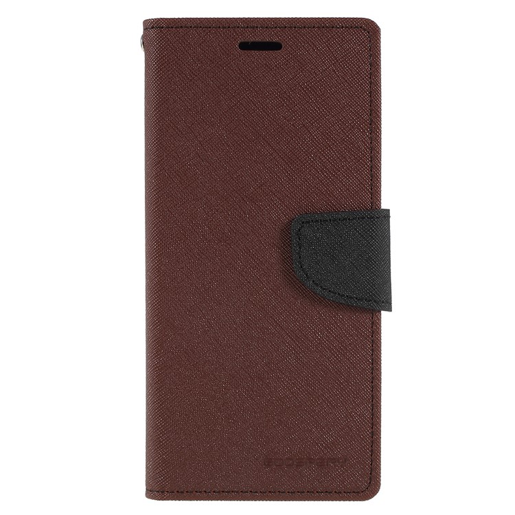 MERCURY GOOSPERY Fancy Flip Leather Wallet Protective Cell Phone Casing for Samsung Galaxy S8+ SM-G955 - Brown-1