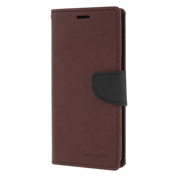 MERCURY GOOSPERY Fancy Flip Leather Wallet Protective Cell Phone Casing for Samsung Galaxy S8+ SM-G955 - Brown-2