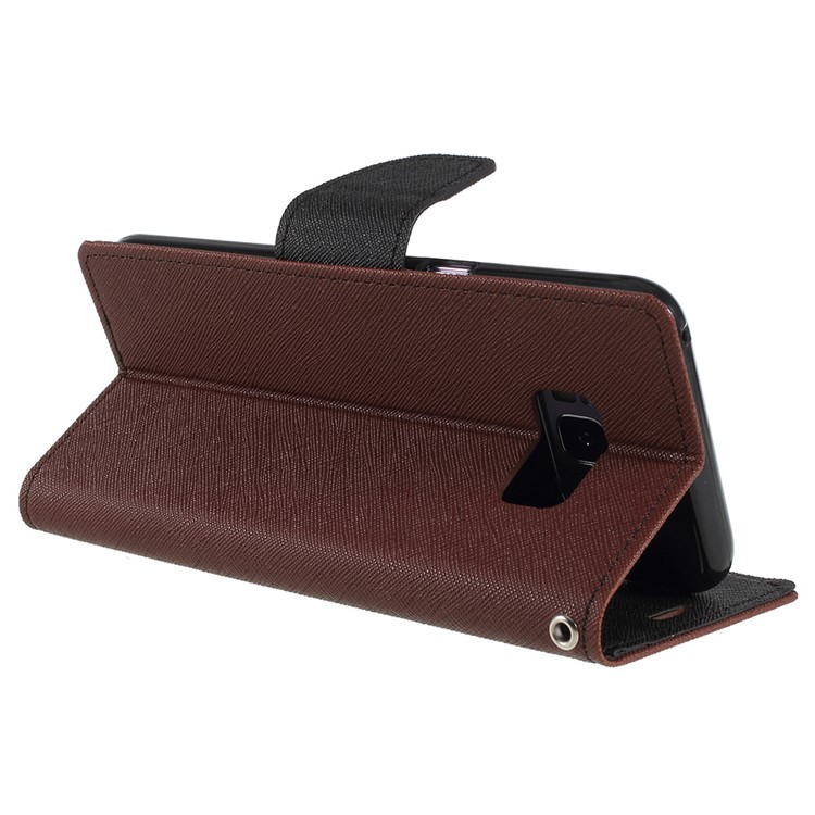 MERCURY GOOSPERY Fancy Flip Leather Wallet Protective Cell Phone Casing for Samsung Galaxy S8+ SM-G955 - Brown-5