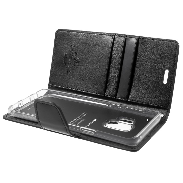 MERCURY GOOSPERY Sonata Diary Leather Wallet Stand Cover for Samsung Galaxy S9 SM-G960 - Black-10