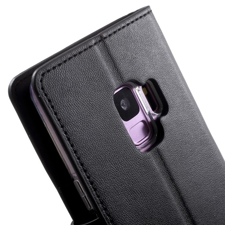 MERCURY GOOSPERY Sonata Diary Leather Wallet Stand Cover for Samsung Galaxy S9 SM-G960 - Black-9